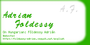 adrian foldessy business card