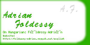 adrian foldessy business card